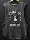 Kinda Fit Sorta Fat Panda Deadlift Scoop Bottom Cotton Tank