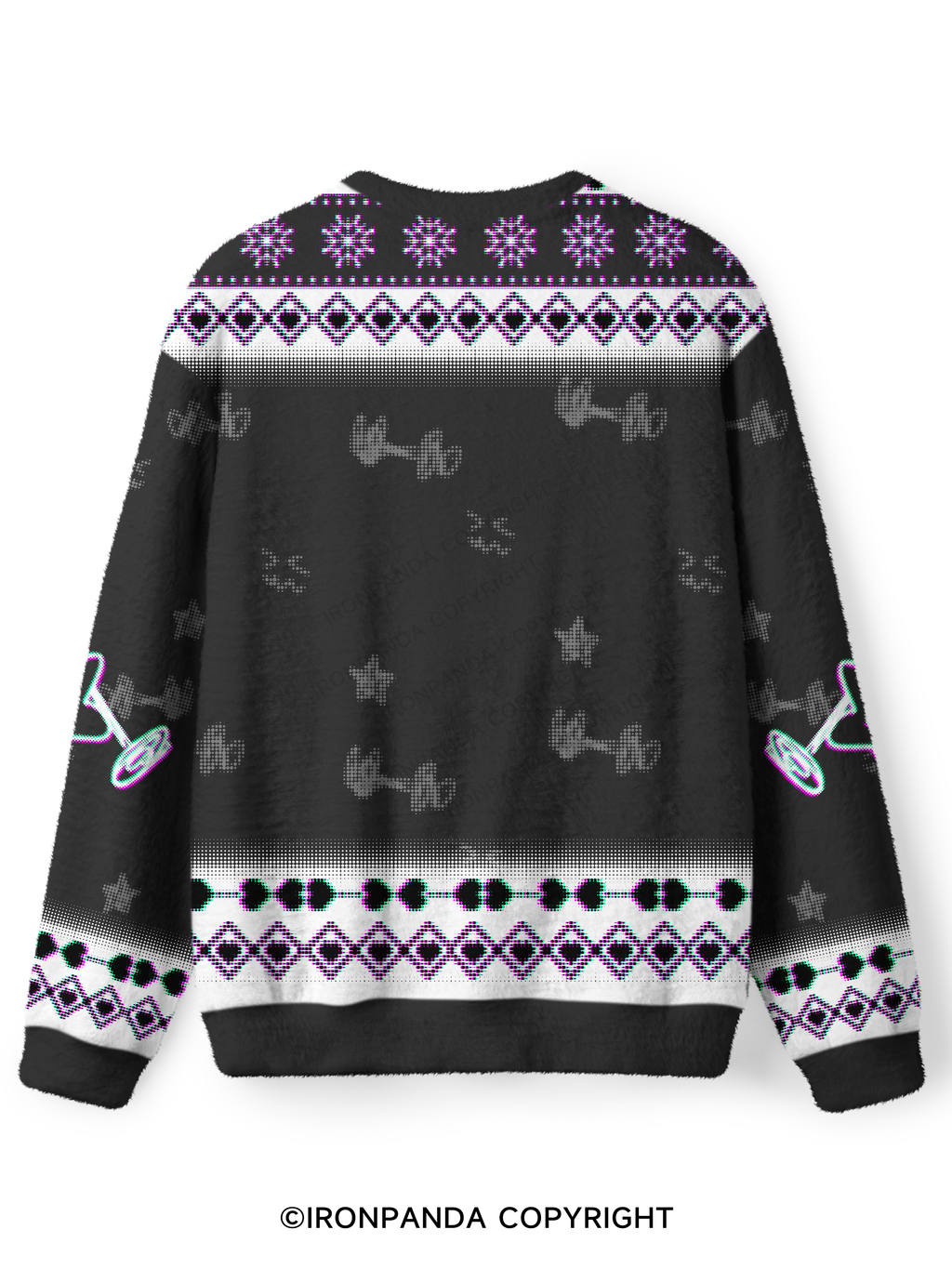 WORK THROUGH THE PAIN Ugly Fuzzy Fleece Sweater
