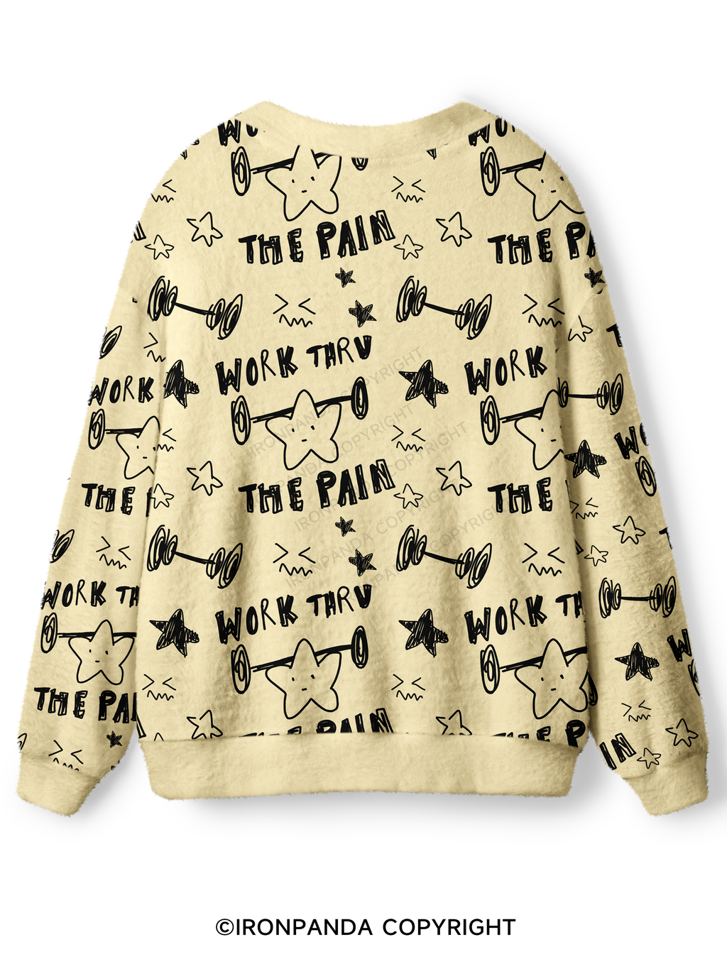 WORK THROUGH THE PAIN Ugly Cardigan Sweater