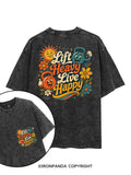 LIFT HEAVY LIVE HAPPY FUNNY GYM VIBE printed Gym Shirt
