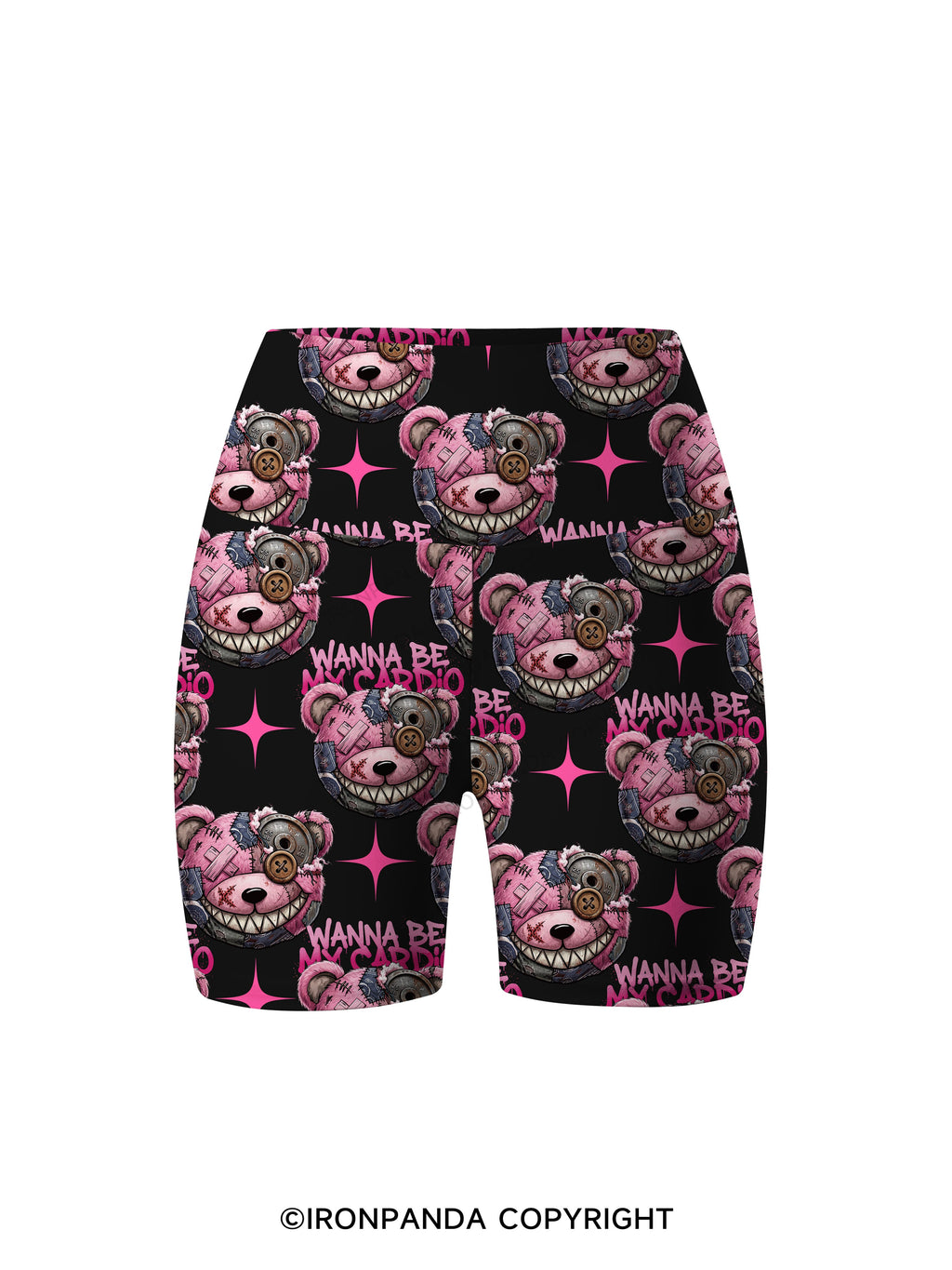WANNA BE MY CARDIO? Printed Yoga Cycling Shorts