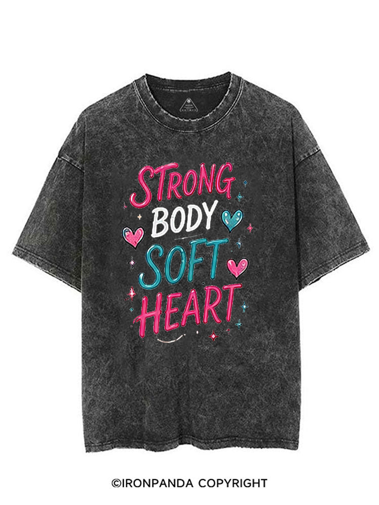 STRONG BODY SOFT HEART SELF-CARE VINTAGE GYM SHIRT