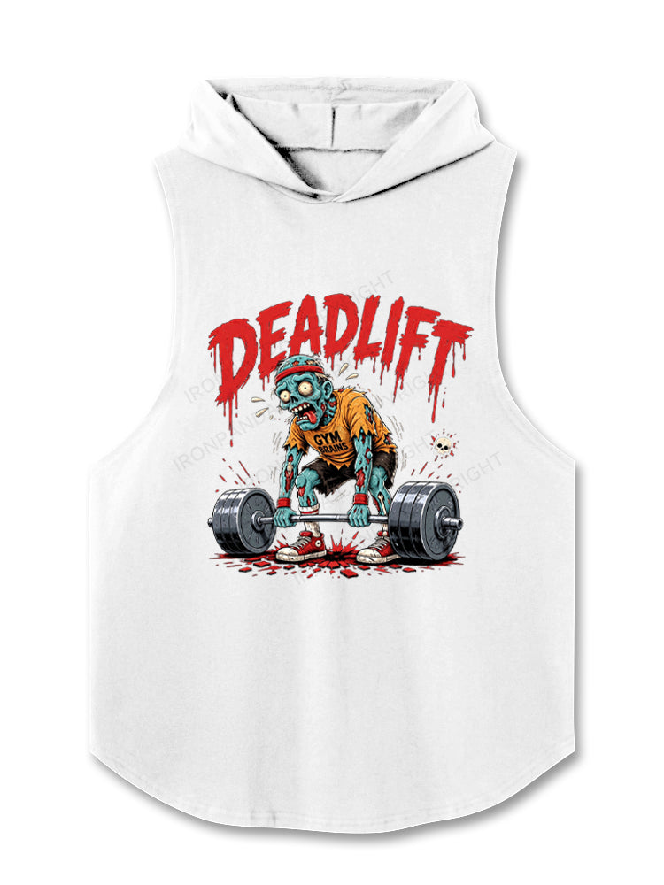 Deadlift Zombie Powerlifting Horror Hooded Tank