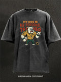 My Dog Is My Personal Traine Washed Gym Shirt