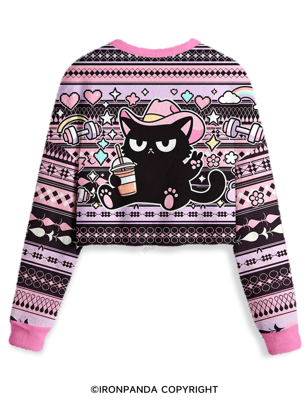Let's Do This Before My Anxiety Kicks in Cat Crop Ugly Sweater