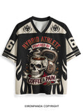 Hybrid Athlete Fitness Skull Kettlebell Workout Mesh Jersey