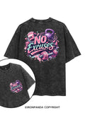 NO EXCUSES GYM ROUTINE printed Gym Shirt