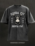 Kinda Fit Sorta Fat Panda Deadlift Washed Gym Shirt