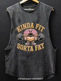 Kinda Fit Sorta Fat Donut Powerlifting Scoop Bottom Cotton Tank