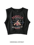 BARBELLS & PONYTAILS WOMEN'S LIFTING CLUB LIFT FUEL THRIVE SLEEVELESS CROP TOPS