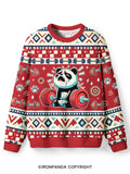 don't fart panda Ugly Fuzzy Fleece Sweater