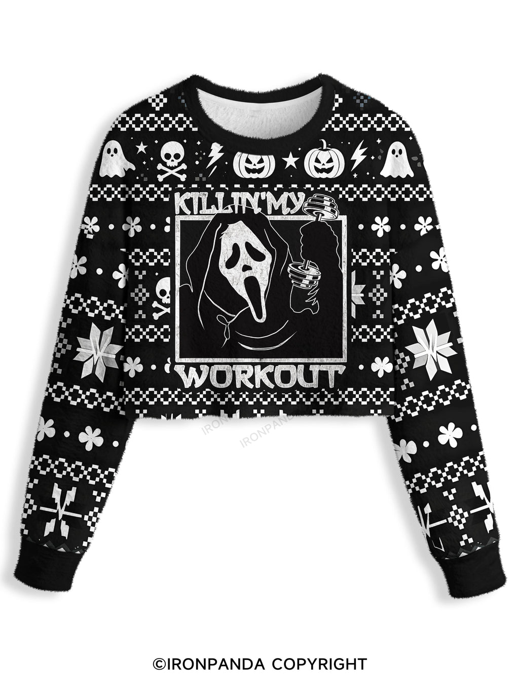 KILLING MY WORKOUT Crop Ugly Sweater