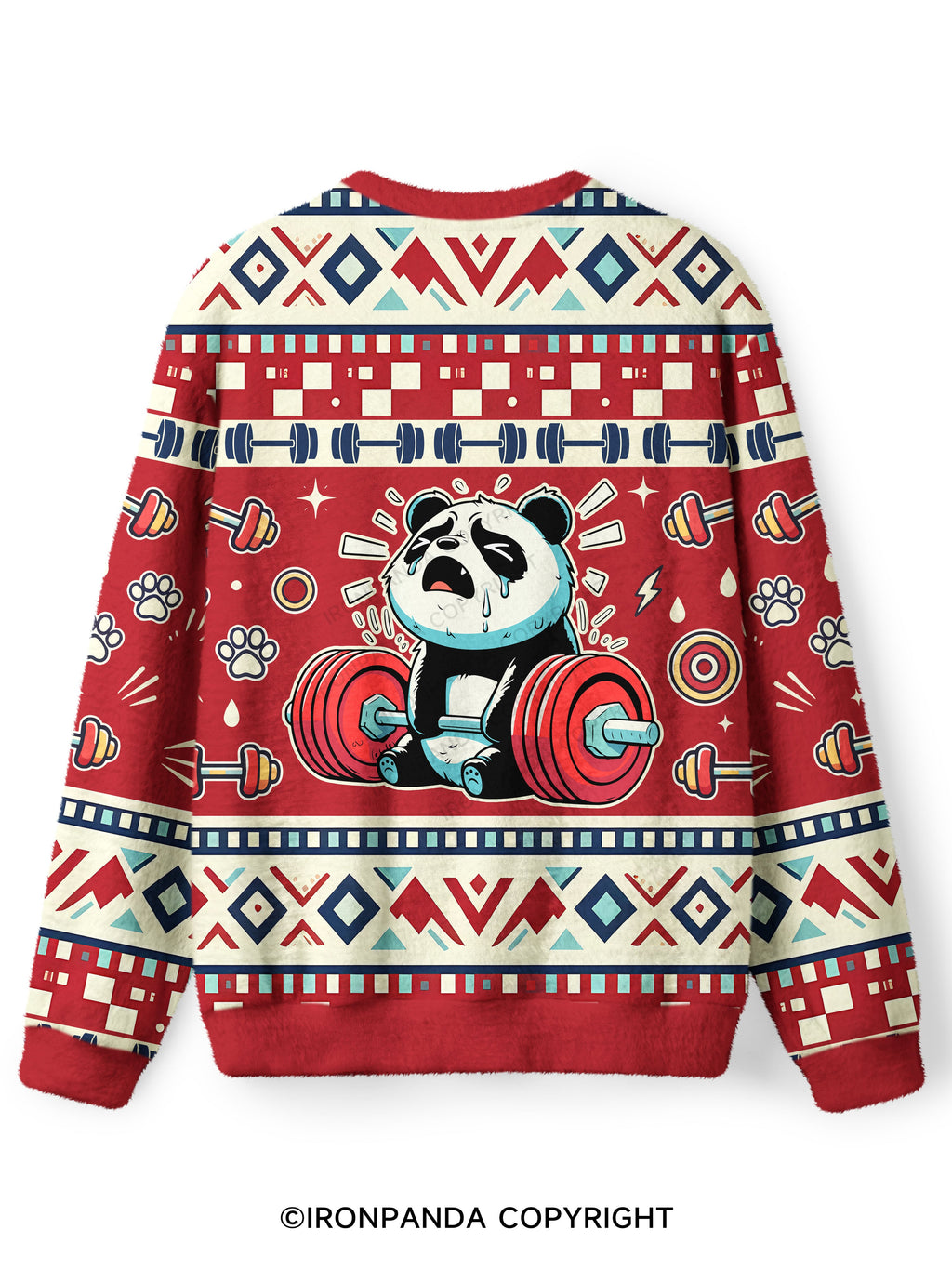 don't fart panda Ugly Fuzzy Fleece Sweater