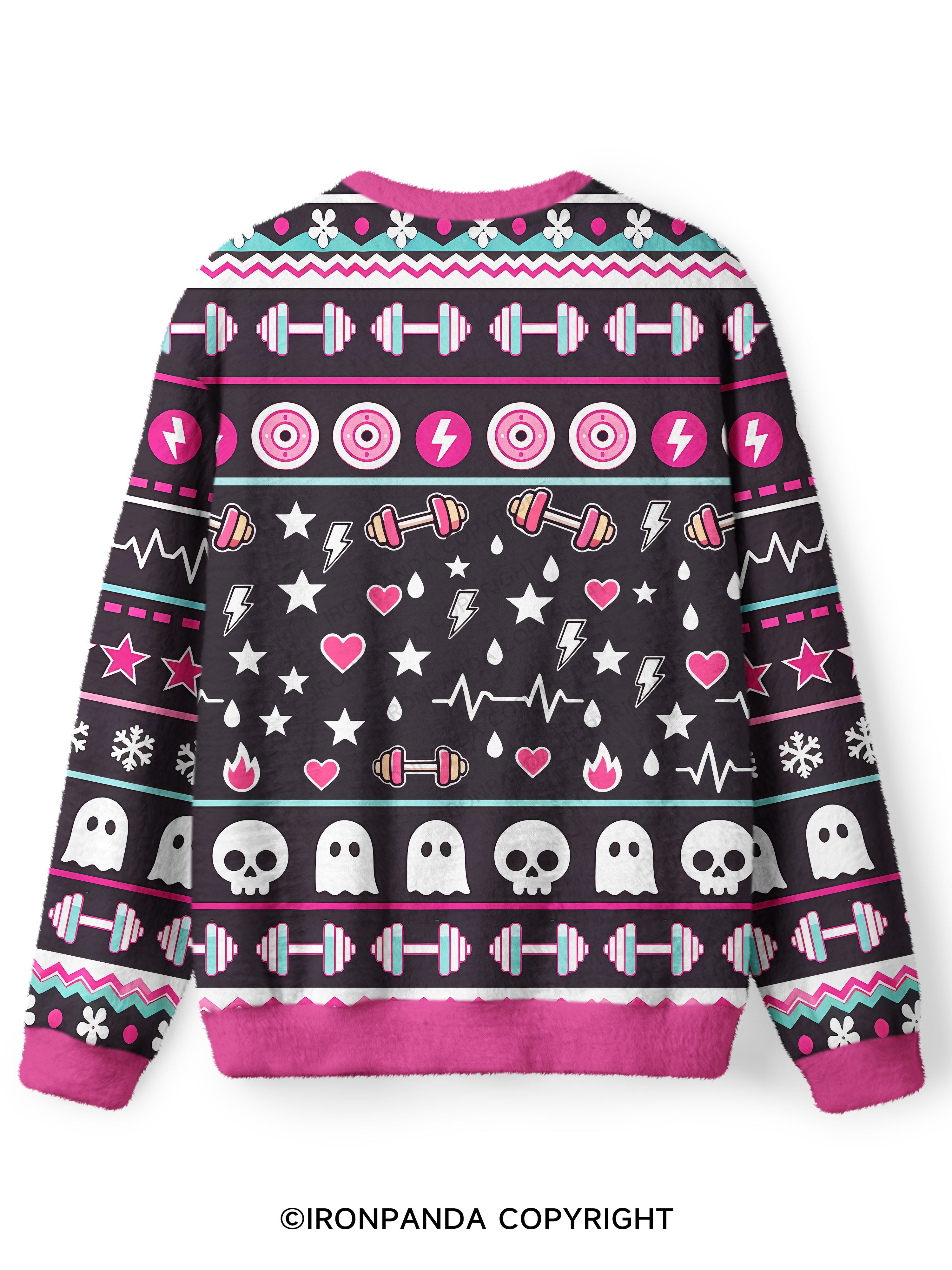 I THINK MY TRAINER IS TRYING TO KILL ME Ugly Fuzzy Fleece Sweater
