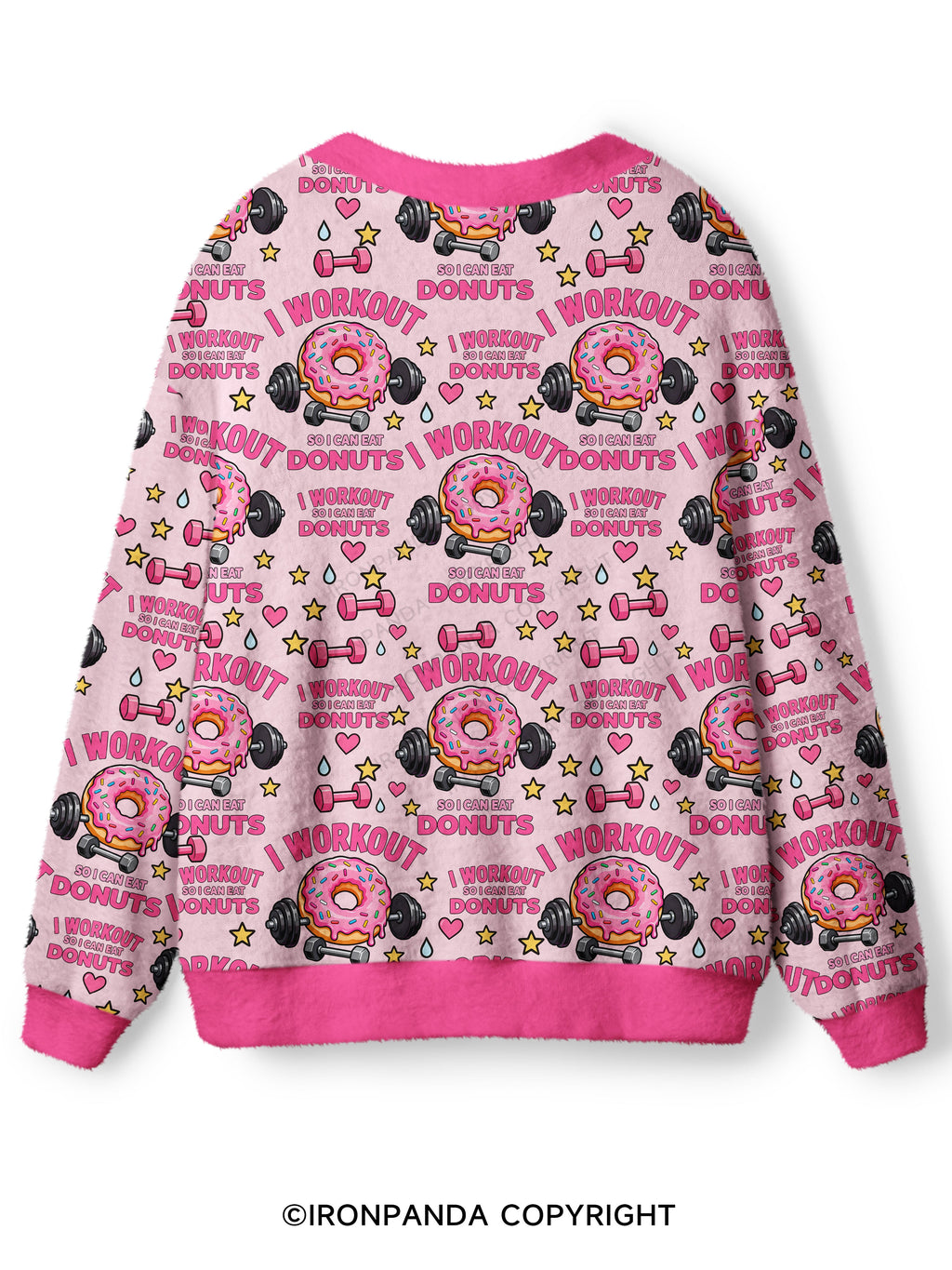 I Workout So I Can Eat Donuts Ugly Cardigan Sweater