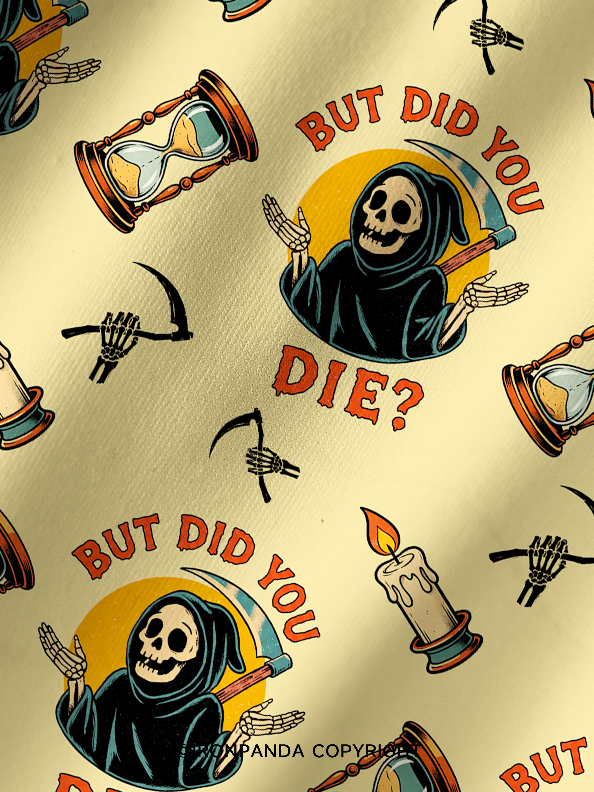 But did you die? Ghost Printed Yoga Shorts