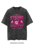 STRONG & PRETTY STRONG VIBES VINTAGE GYM SHIRT