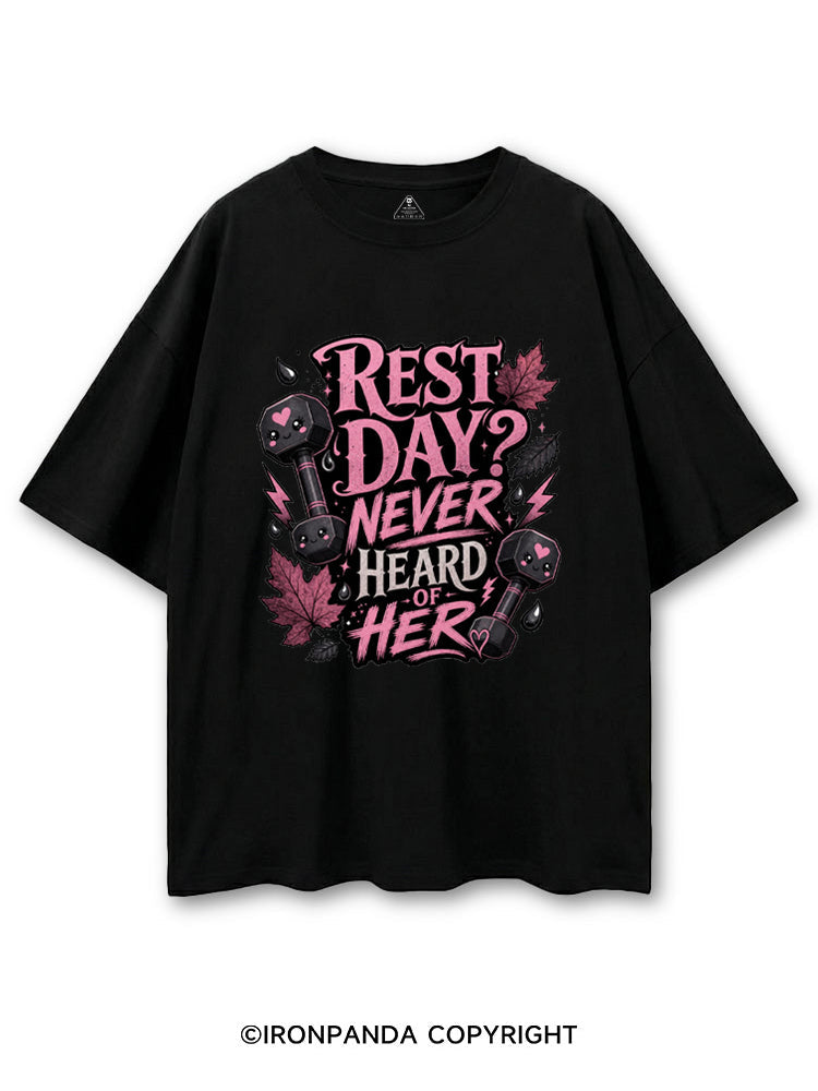 REST DAY NEVER HEARD OF HER COTTON PUMP COVER