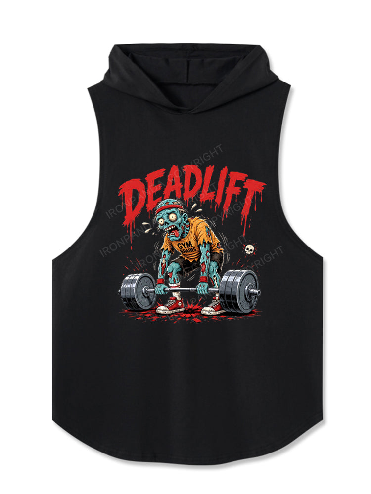 Deadlift Zombie Powerlifting Horror Hooded Tank
