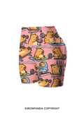Fitness Capybara Printed Yoga Cycling Shorts