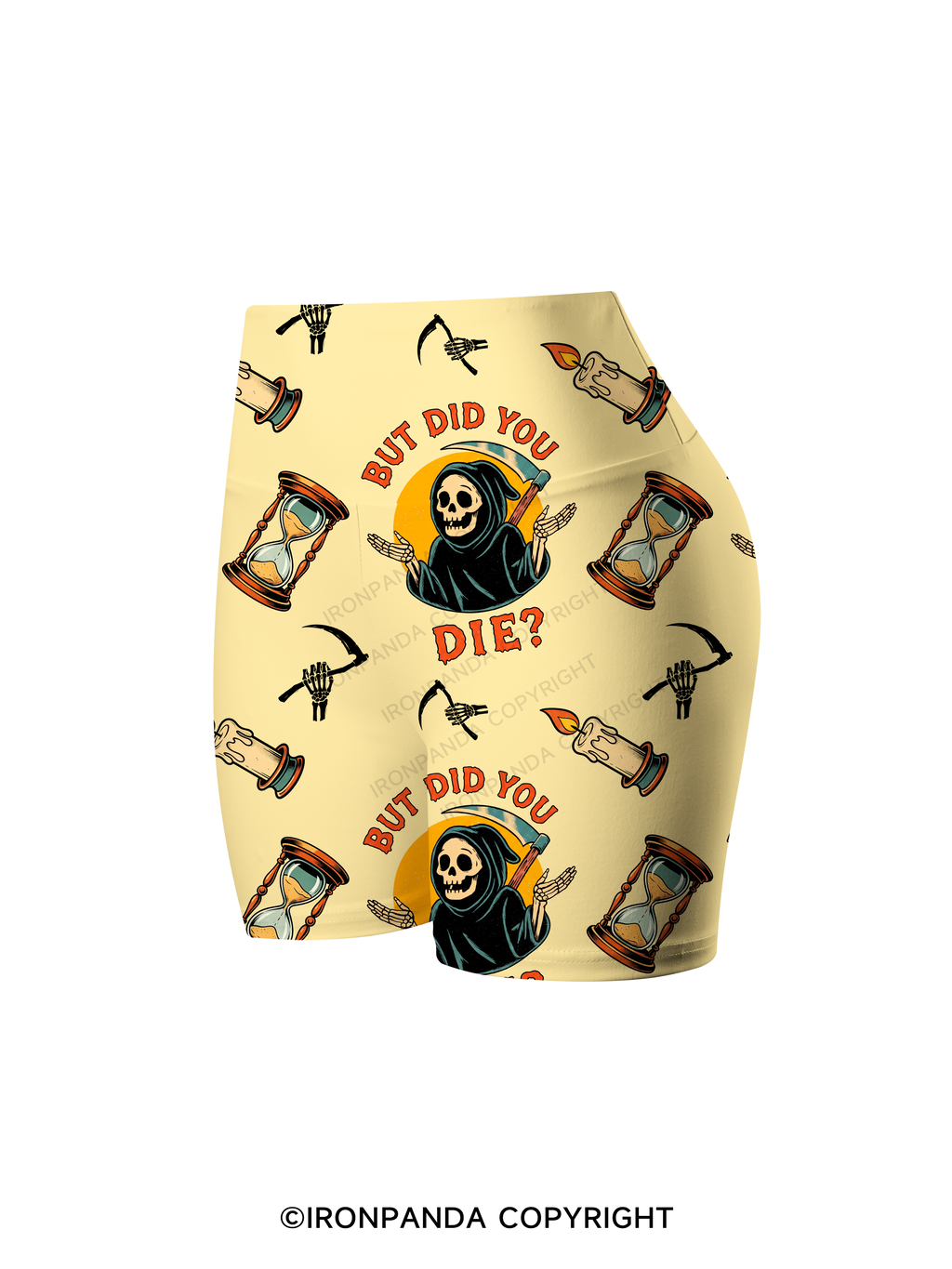 But did you die? Ghost Printed Yoga Cycling Shorts