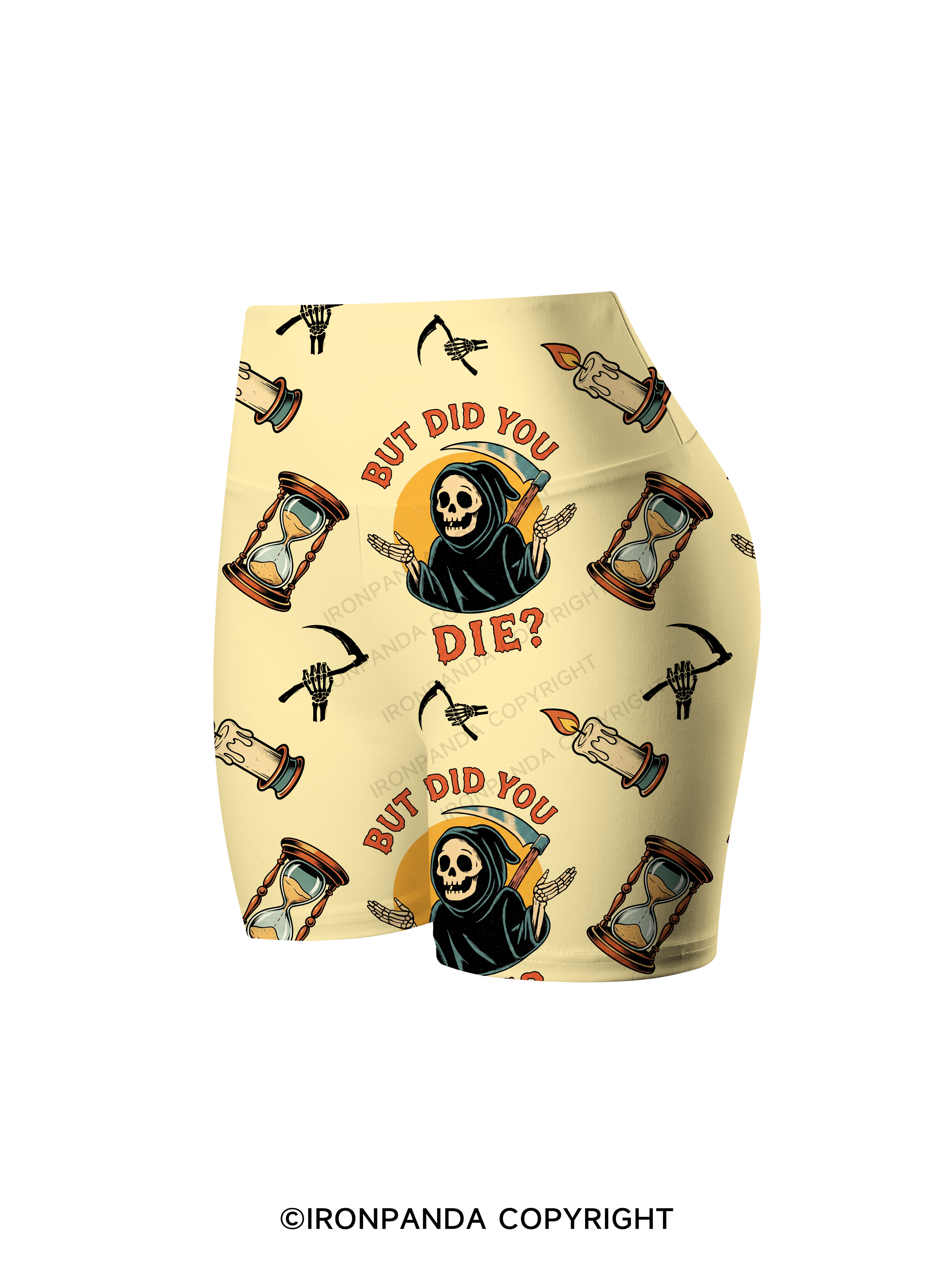 But did you die? Ghost Printed Yoga Cycling Shorts