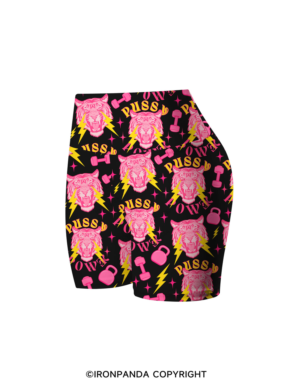 pussy power tiger Printed Yoga Cycling Shorts