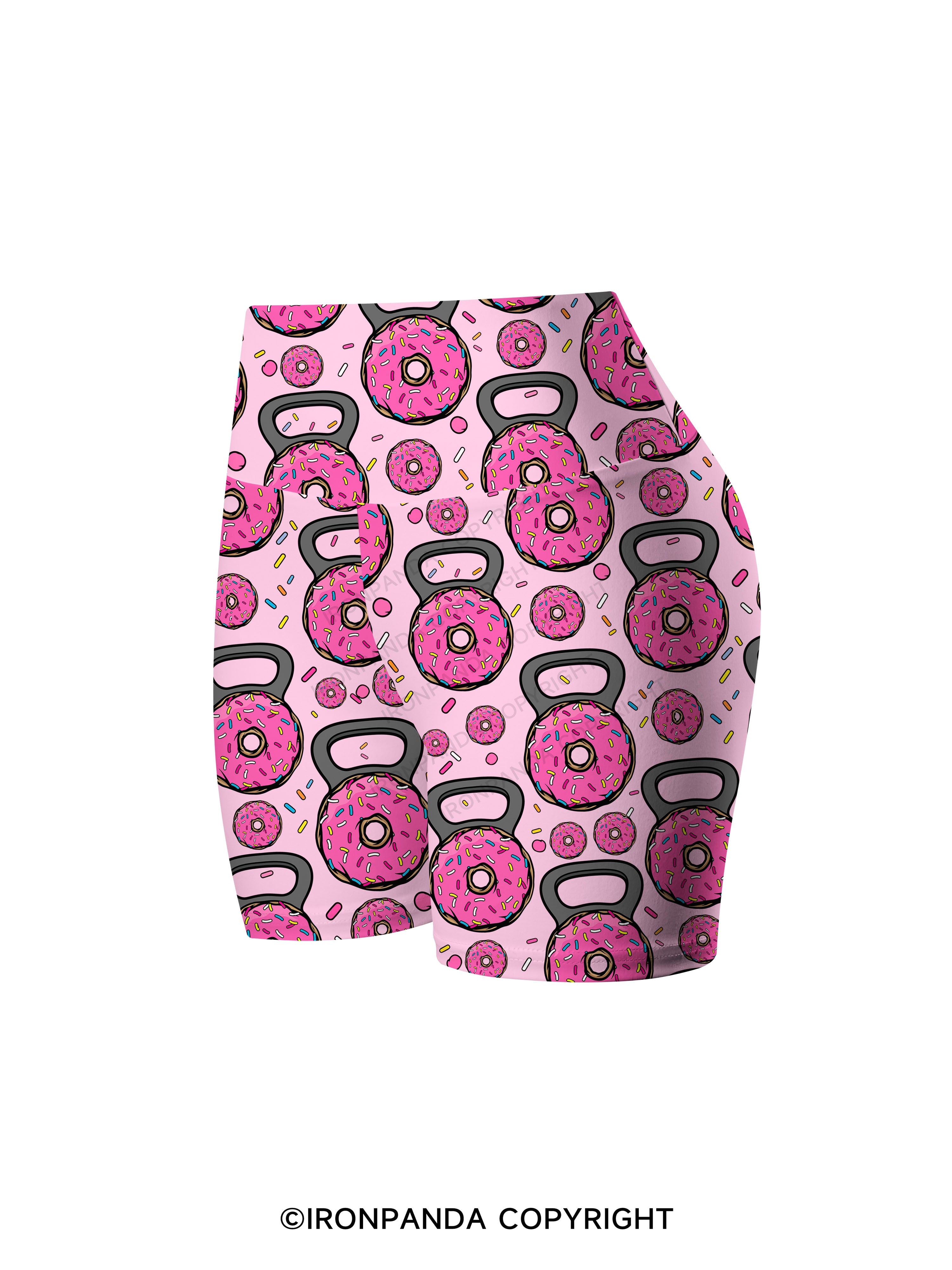 DONUT BARBELL Printed Yoga Cycling Shorts