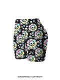 IF I DIE I DIE Skull Printed Yoga Cycling Shorts