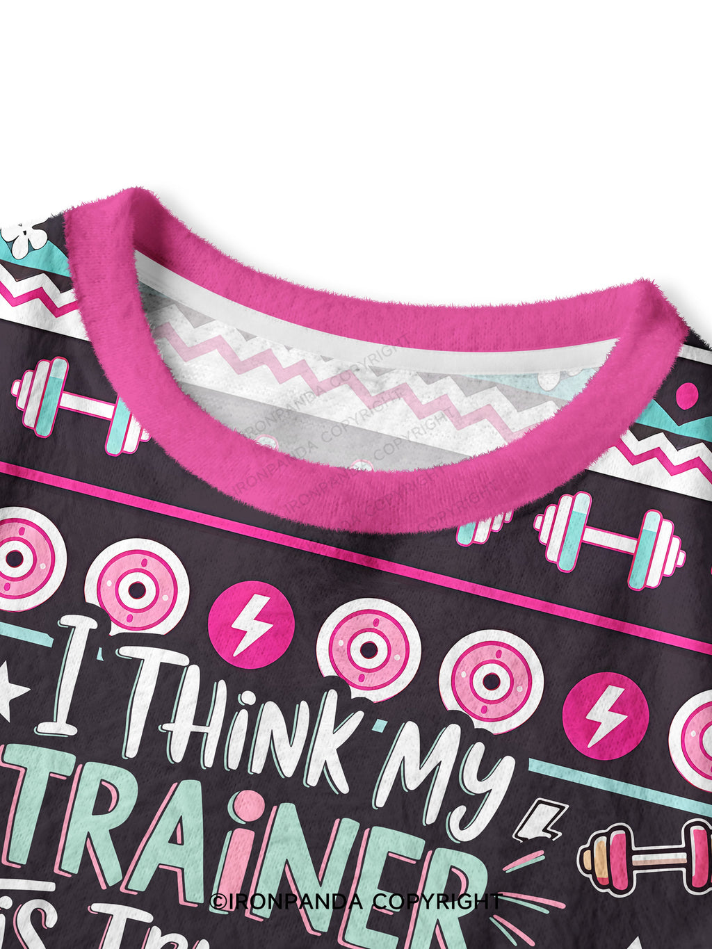 I THINK MY TRAINER IS TRYING TO KILL ME Crop Ugly Sweater
