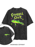 FROGGED OUT printed Gym Shirt