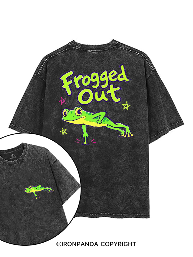 FROGGED OUT printed Gym Shirt