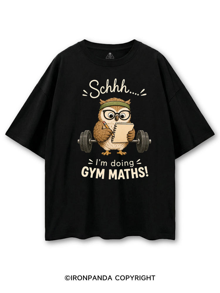 SCHHH I'M DOING GYM MATHS OWL COTTON PUMP COVER