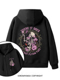 There It Goes My Last Flying Double-Sided Printed Fleece Zip Up Hoodie