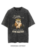 SCHHH I'M DOING GYM MATHS OWL VINTAGE GYM SHIRT