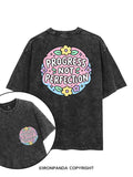 PROGRESS NOT PERFECTION printed Gym Shirt