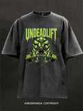 Undeadlift Funny Halloween Zombie Workout Washed Gym Shirt
