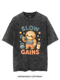 SLOW GAIN SLOTH GAINS VINTAGE GYM SHIRT
