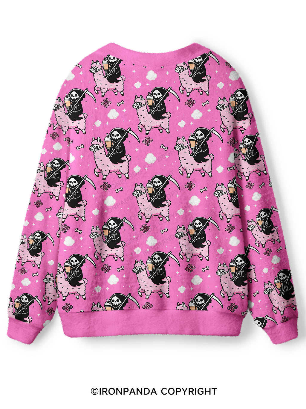 Spooky Cute Alpaca Gym Ugly Cardigan Sweater