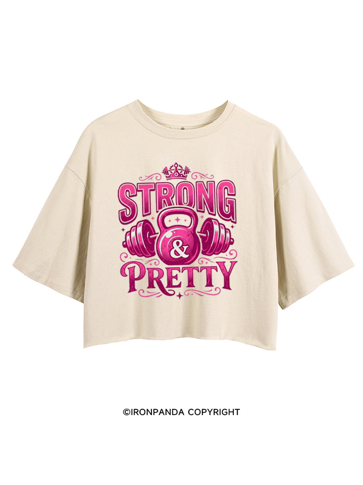 STRONG & PRETTY STRONG VIBES CROP TOPS