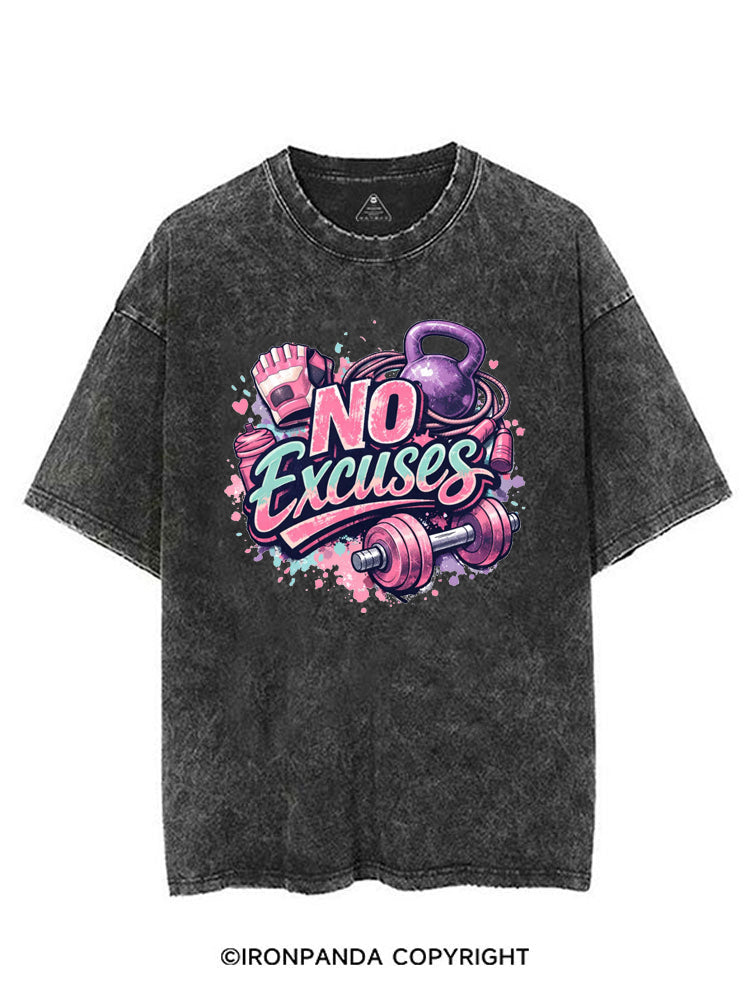 NO EXCUSES GYM ROUTINE VINTAGE GYM SHIRT