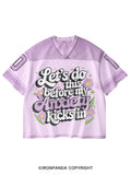 Let's do this before my anxiety kicks in funny V-Neck Open Hole Mesh Top