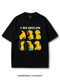 T-Rex Hates Gym Workout Dinosaur COTTON PUMP COVER