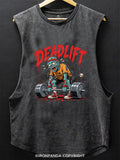 Deadlift Zombie Powerlifting Horror Scoop Bottom Cotton Tank