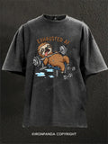 Exhausted Sloth Workout Washed Gym Shirt