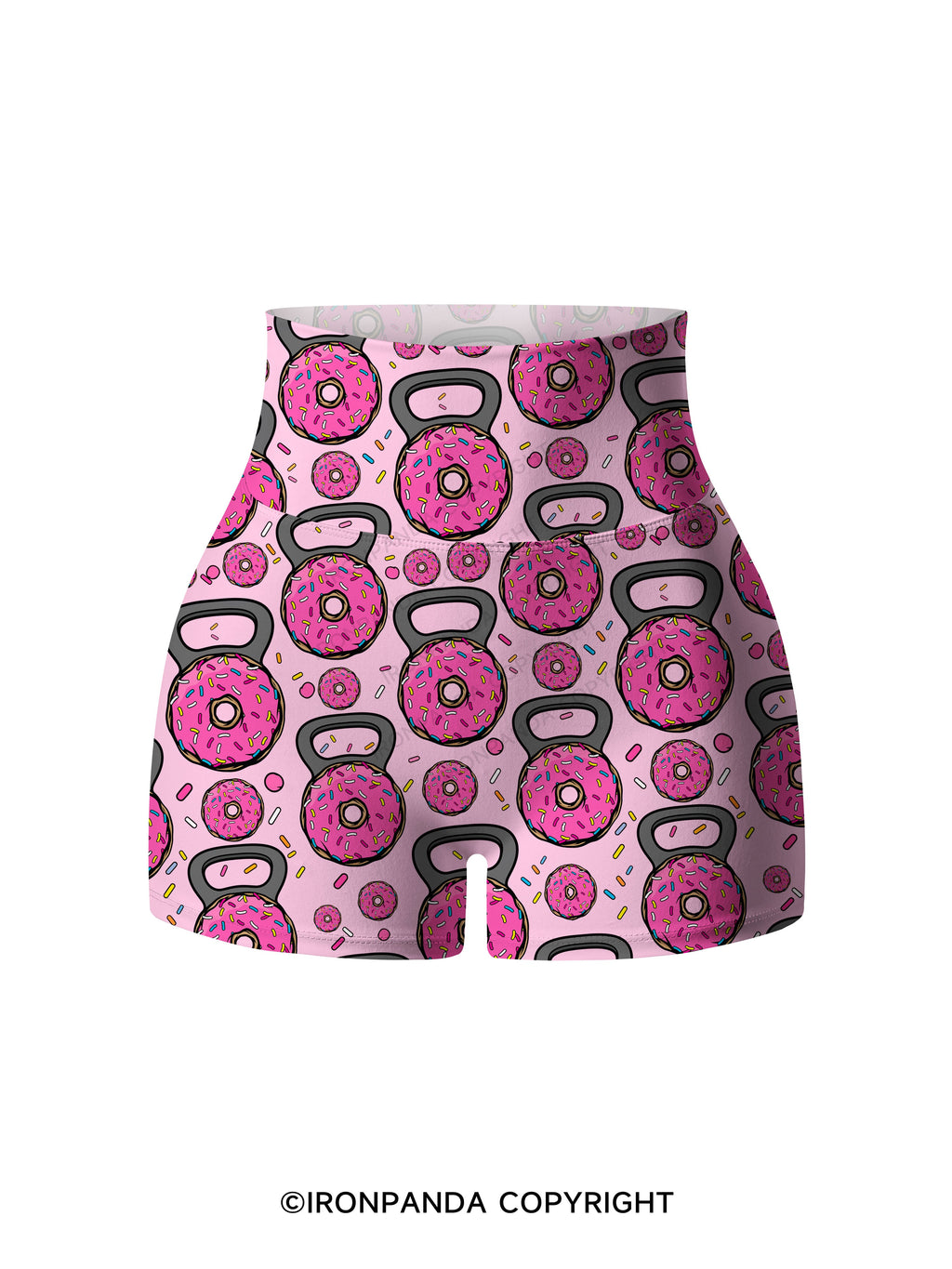 DONUT BARBELL Printed Yoga Shorts
