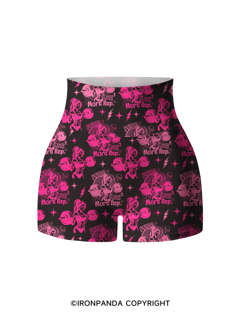 one more rep strong girl Printed Yoga Shorts