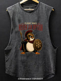 Flight Was Never an Option Spartan Penguin Warrior Scoop Bottom Cotton Tank