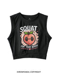 SQUAT FOR THAT BOOTY PEACHY SLEEVELESS CROP TOPS