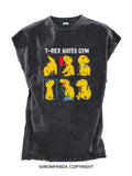 T-Rex Hates Gym Workout Dinosaur Cut Off Tank
